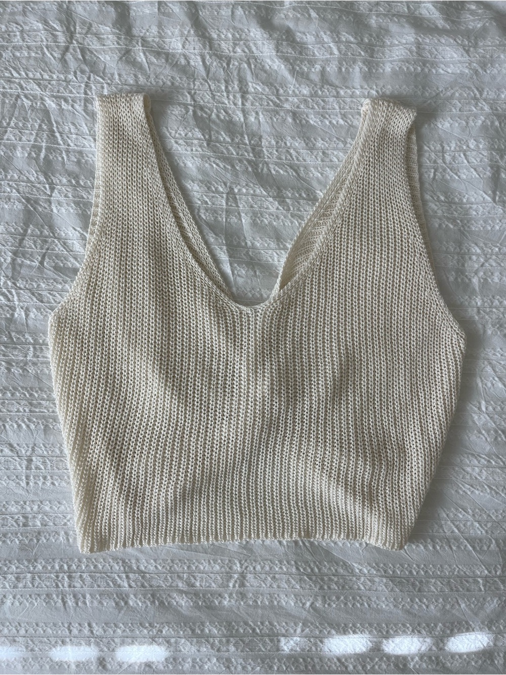 crochet knit tank top